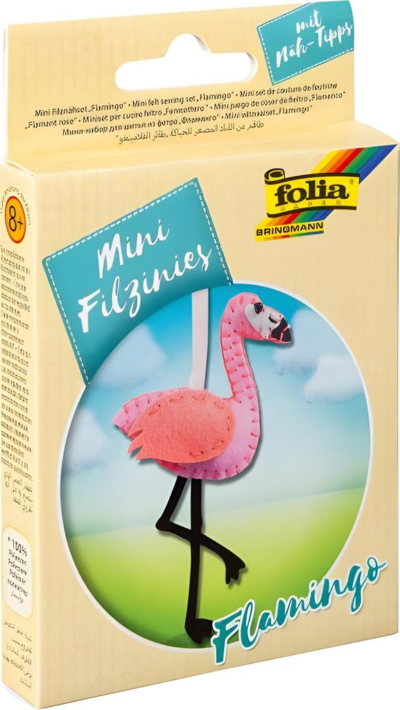 folia Mini Filz-Nähset "Filzinies" 11-teilig Flamingo Produktbild 