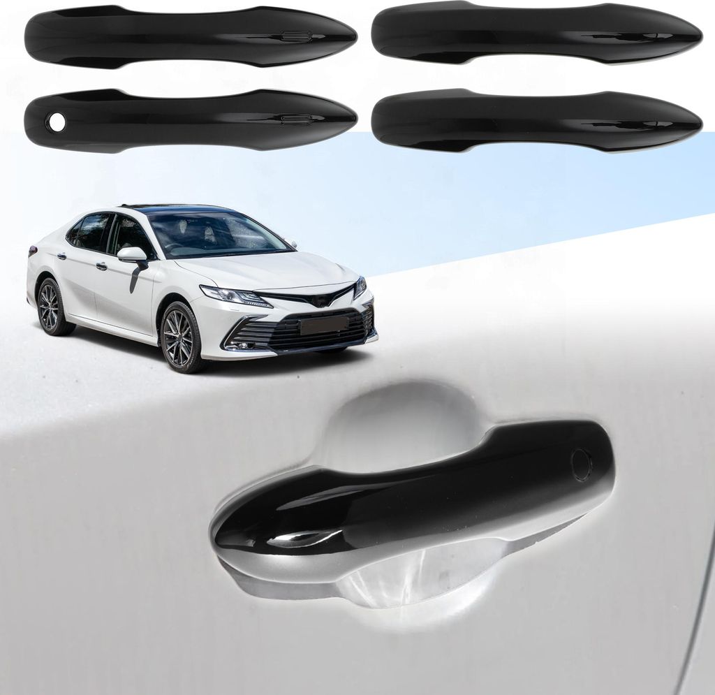 Türgriffabdeckung für Toyota Camry Corolla Prius Venza 2020-2022 Externe Türgriffabdeckung Hochglanz Schwarz