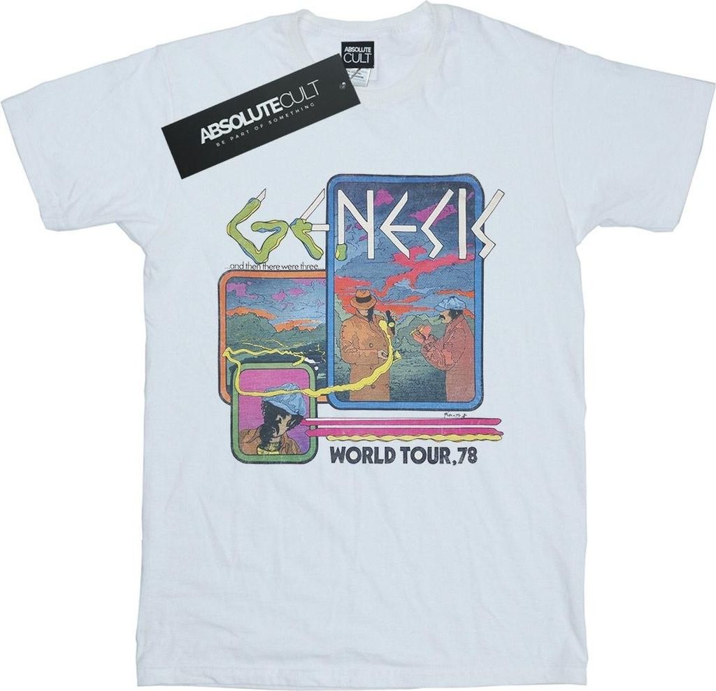 Genesis - "World Tour 78" T-Shirt für Herren BI44484 (S) (Weiß)