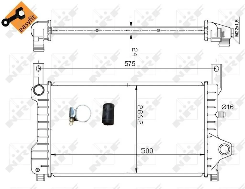 Évitez la surchauffe : Radiateur NRF 53635 pour Fiesta III, Réf 6770580