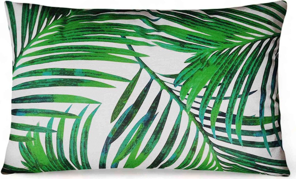Domarex Gartenkissen Wasserdicht Botanic 40x60 cm – Terrassenkissen – Balkonkissen – Oxford-Gewebe UV-beständig – Füllung aus Silikonkuge...