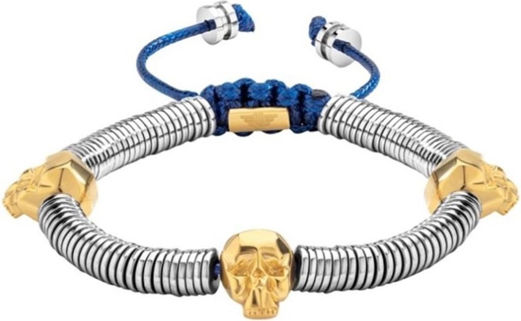 POLICE Armband Herren Edelstahl Silber SKULL PJ.26553BSSG/02
