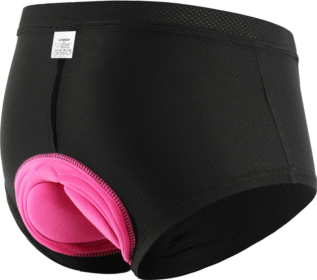 Lixada Damen Fahrrad Unterwaesche 3D Gel gepolsterte Fahrrad Slips MTB Radfahren Fahrrad Unterwaesche Shorts (L)