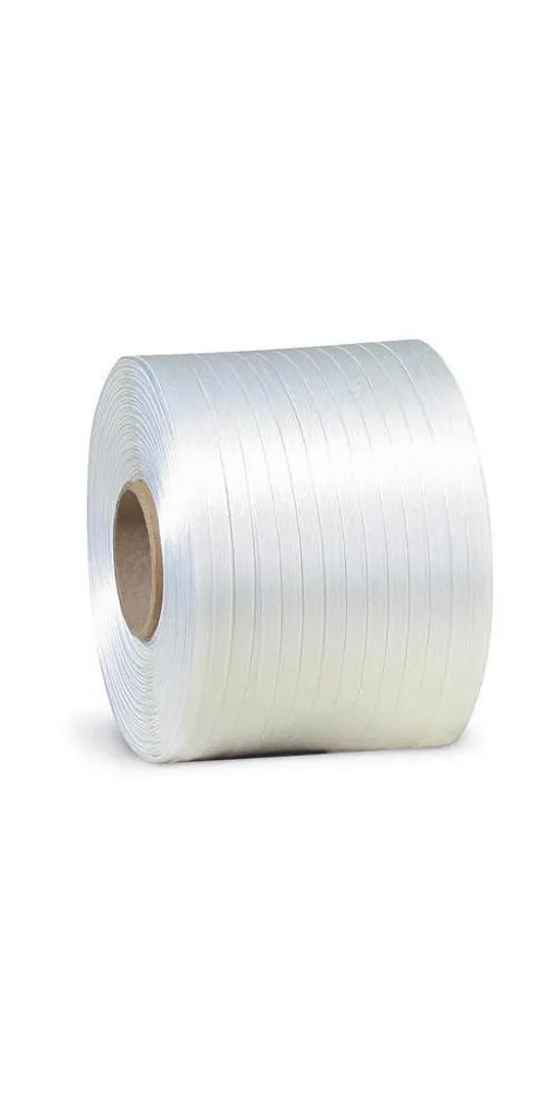 Feuillard cerclage 9mm blanc PES 500m anti-rupture 280kp ultra résistant