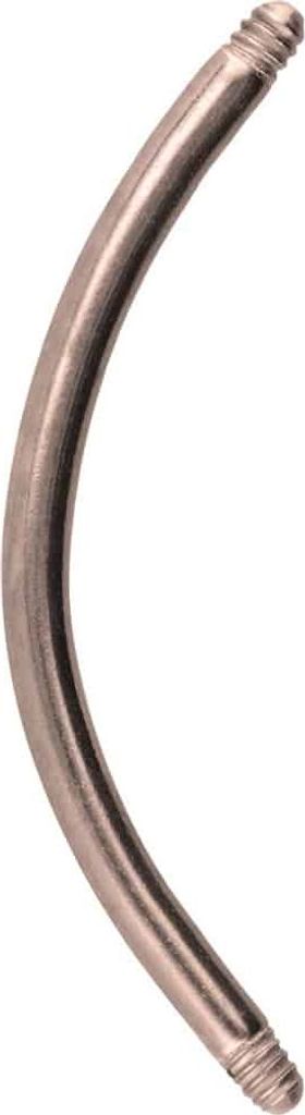 Bauchnabel-Piercing, Rook Piercing Chirurgenstahl Banane ohne Kugeln RoséGold Stablänge: 16mm | Stabstärke: 1,2mm