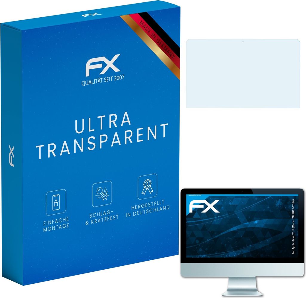 atFoliX FX-Clear Schutzfolie kompatibel mit Apple iMac 21,5 (Model 7G 2012-2014) Displayschutzfolie