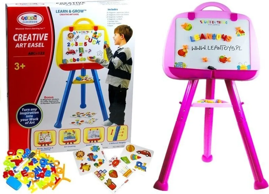 Tableau éducatif effaçable pour enfant avec kit alphabet magnétique 40cm