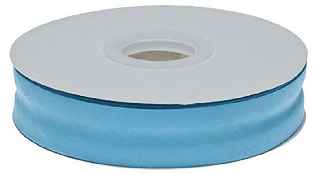 20m Schrägband unifarben 20mm aquamarin blau