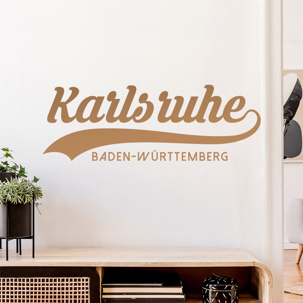 Karlsruhe Baden-Württemberg Wandtattoo Wandaufkleber Wall Sticker - Dekoration, Küche, Wohnzimmer, Schlafzimmer, Badezimmer