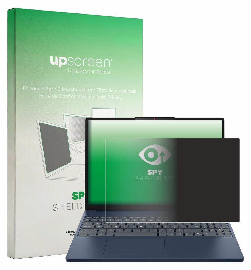upscreen Blickschutzfilter für Lenovo IdeaPad Slim 3i Gen 11 15" Anti-Spy Privacy Filter Sichtschutz Blaulicht-Schutz