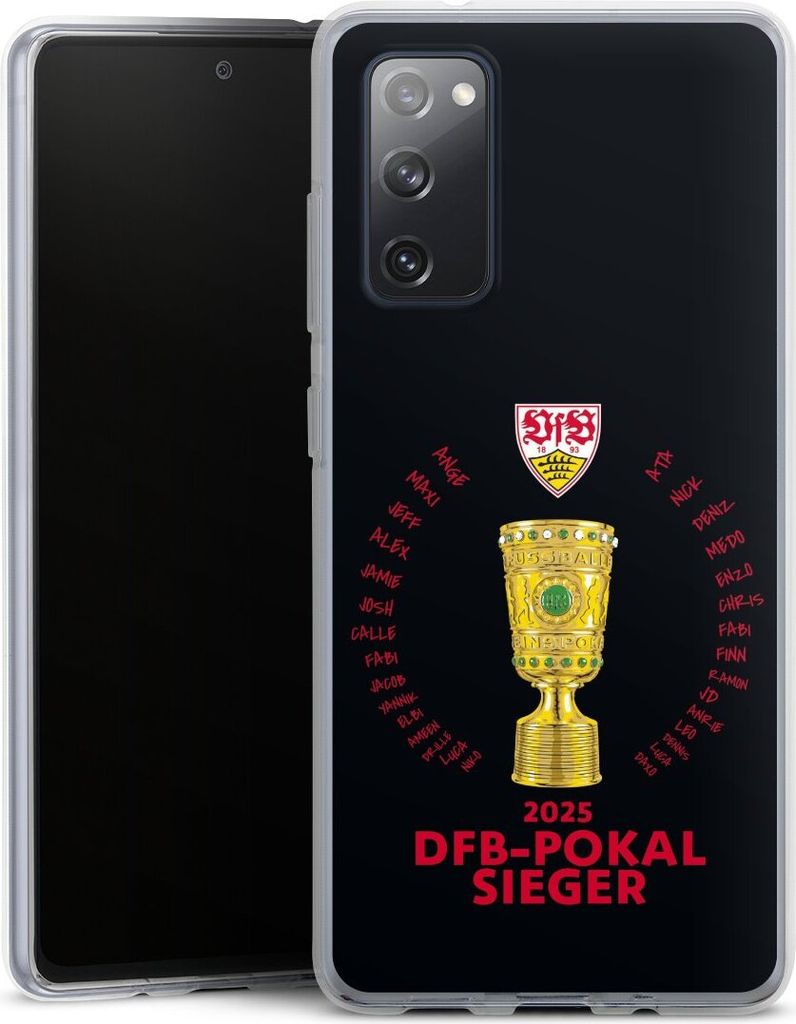 DeinDesign Handyhülle für Samsung Galaxy S20 FE Silikon Hülle Case Smartphone Schutzhülle Offizielles Lizenzprodukt Pokal VfB Stuttgart