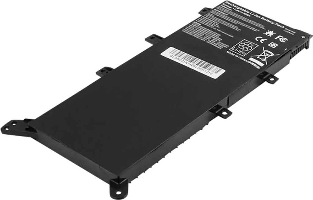 Avizar, Ersatzakku Li-Polymer 5000mAh 7,6V für Asus VivoBook 4000 Laptop, Schwarz