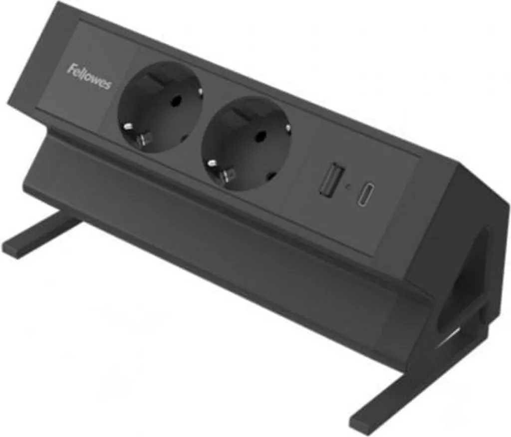 Fini les câbles emmêlés : Module de bureau Fellowes 2 prises et USB-A/C