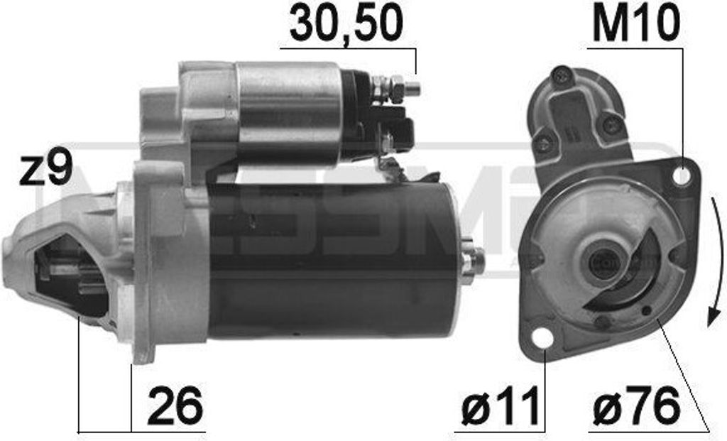 ERA 220972A Starter Anlasser 1,7kW für BMW 5 Touring (F11) 12V