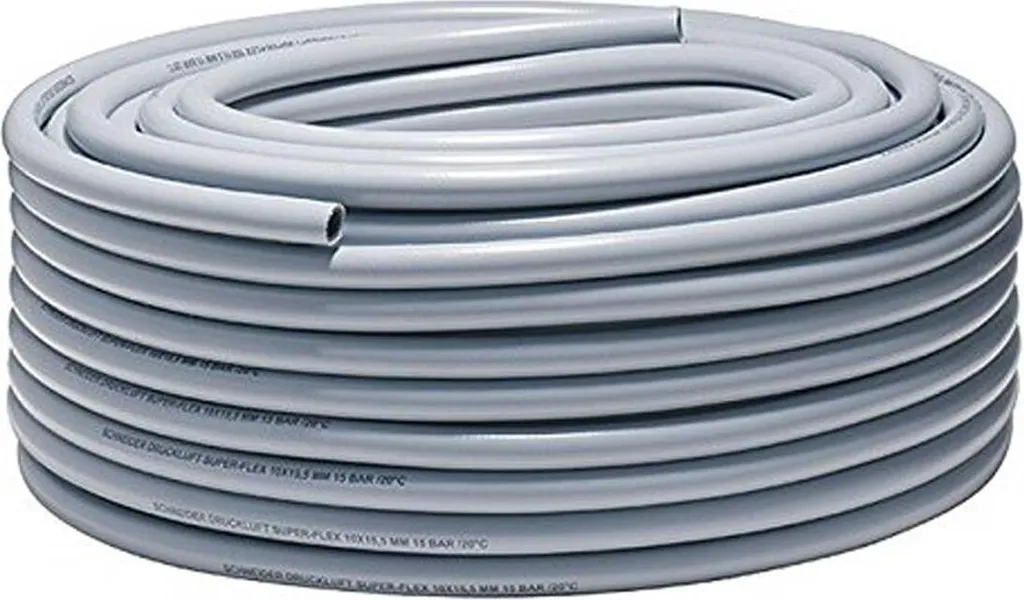 Tuyau d'Air Comprimé Flexible 25 Mètres Schneider Gris Haute Qualité