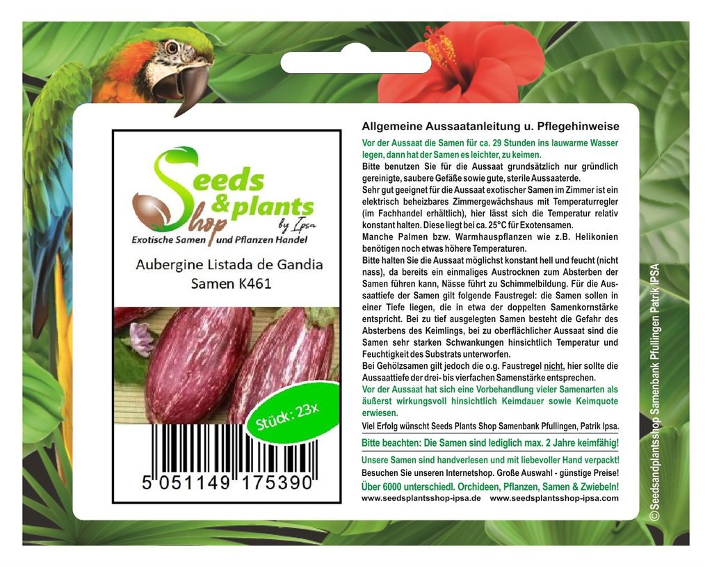 23x Aubergine Listada de Gandia Aubergine Gemüse Pflanzen - Samen K461
