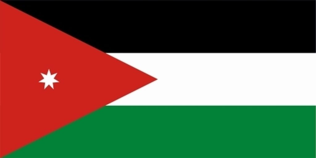 Kiwistar - Autoaufkleber Sticker Fahne Flagge Aufkleber 10cm Jordanien laminiert