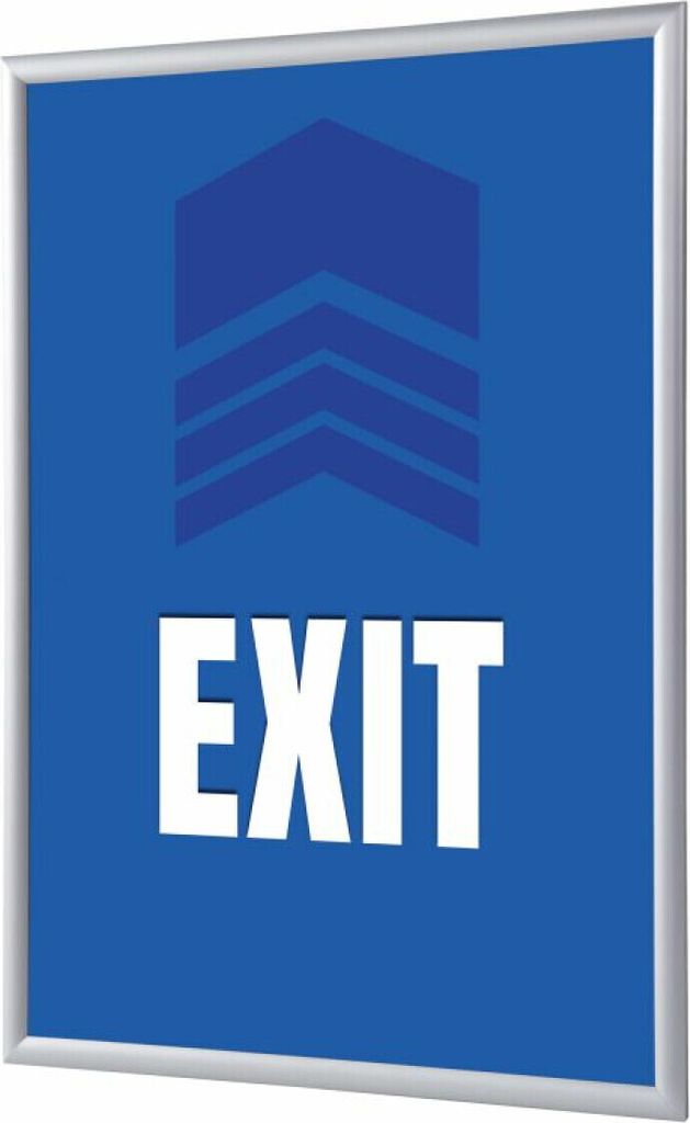 Showdown Klapprahmen - DIN A4 - Komplett-Set - Exit Englisch - Blau/Silber