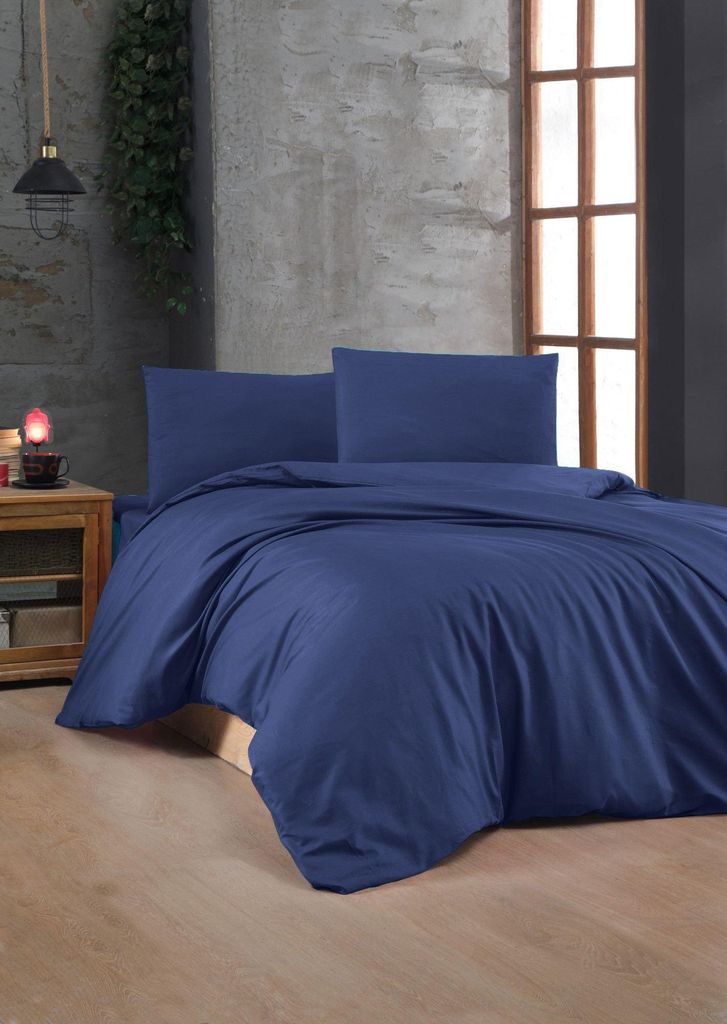 L'Essentiel Linge de Maison, Hochwertiges Ranforce Bettwäsche Set (1 Stück), Saxblau, 135 x 200 cm | 100% Baumwolle, 155 Fäden, Maschinenwaschba...
