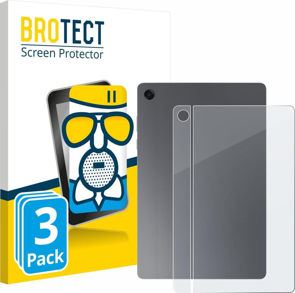 3x BROTECT Entspiegelungs Schutzglas für Samsung Galaxy Tab A11 Plus WiFi 11" (Rückseite) Schutzfolie Panzer Folie Glas Display Schutz matt