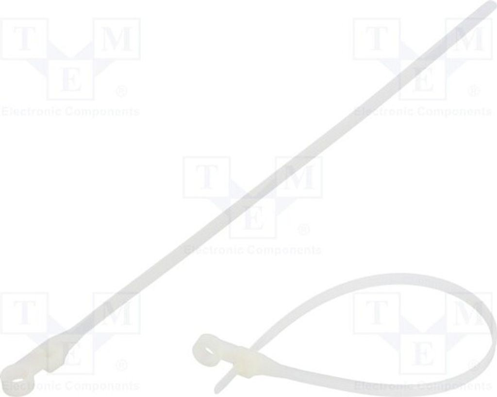 100x Kabelbinder mit Befestigungsöffnung L: 220mm W: 4,8mm FIX-M-4.8X220/N Kabelbi