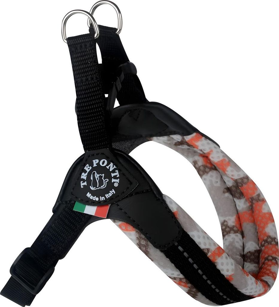 Tre Ponti RR200 Easy Fit Soft Mesh Camouflage mit verstellbarem Bauchgurt und Click-Verschluss camou-orange
