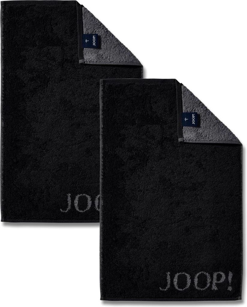 2 Stück Joop! Gästetuch Classic Schwarz Anthrazit 1600-90 Produktbild 
