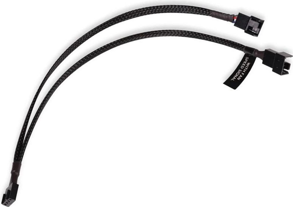 Alphacool 4250197186773 Alphacool Y-Splitter 4-Pin auf 2x 4-Pin PWM 30cm schwarz