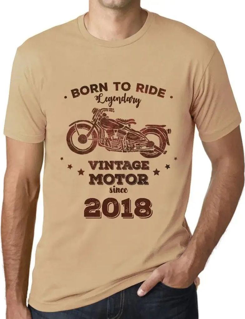Herren Grafik T-Shirt Geboren, um ein legendäres Motorrad zu fahren, seit 2018 – Born to Ride Legendary Motor Since 2018 – Geschenk 6. Geburtstag