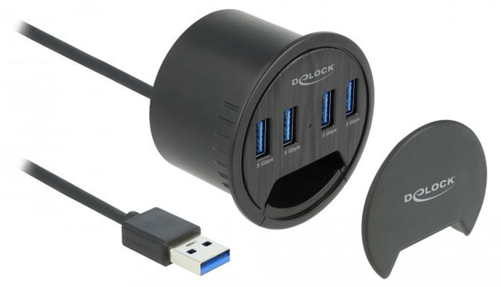 DELOCK USB-hub - USB 3.2 (Gen. 1) Type A - 640 MB/s - Productafbeelding 