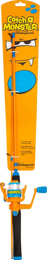 Canne à Pêche Enfant Sans Nœuds : Kit Shakespeare Orange Spinning
