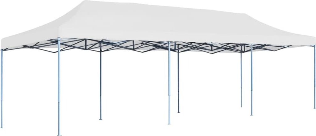 The Living Store Pop-Up Partyzelt Faltbar 3 x 9 m Weiß