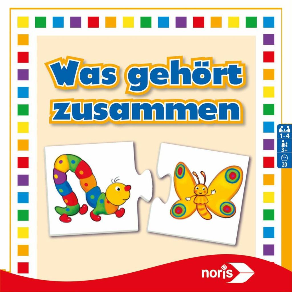 Noris Was gehört zusammen, Puzzlespiel, Lernspiel, Immagine del prodotto 