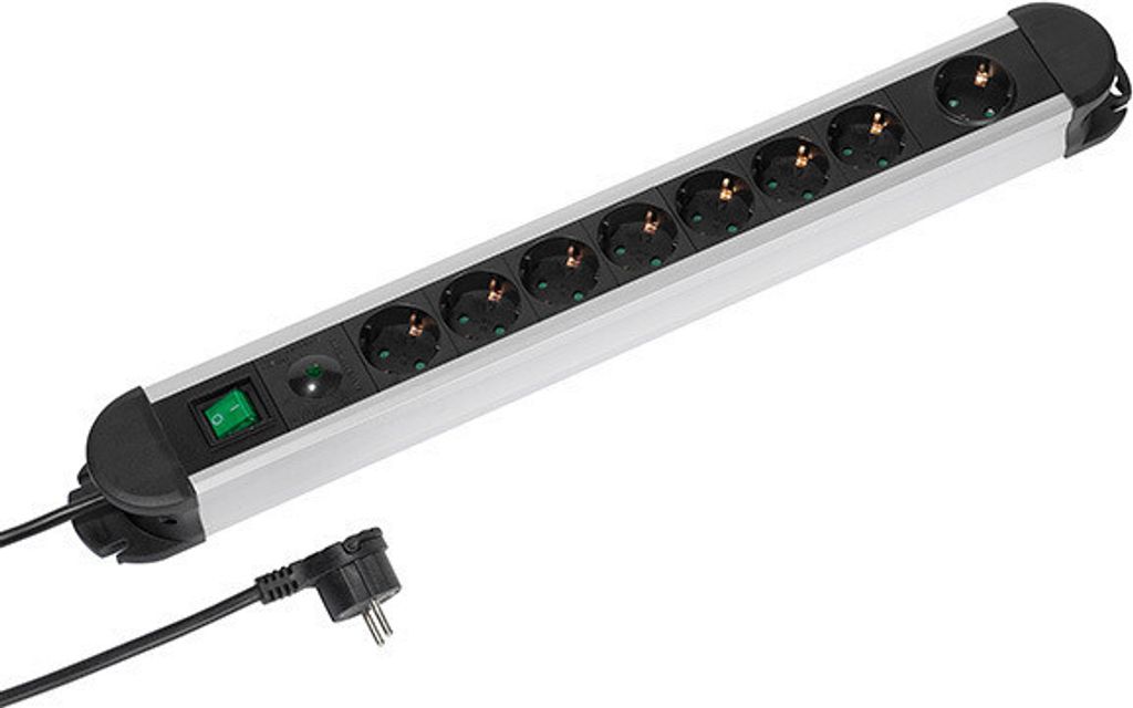 8-fach Steckdosenleiste mit Überspannungsschutz, schaltbar (37661)