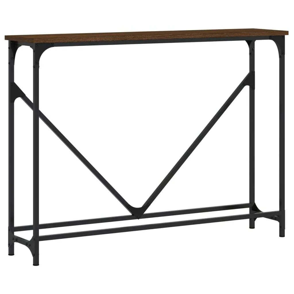 Tavolo Consolle Rovere Marrone 102x22,5x75 cm | Arredo Ingresso Legno