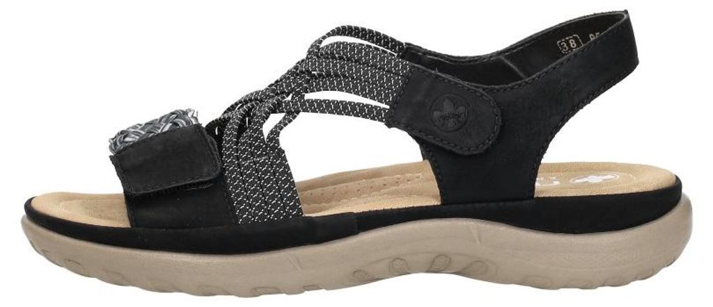 Rieker Sandalen Plat  Sandalen Plat - Zwart - Maat 39 Image du produit 