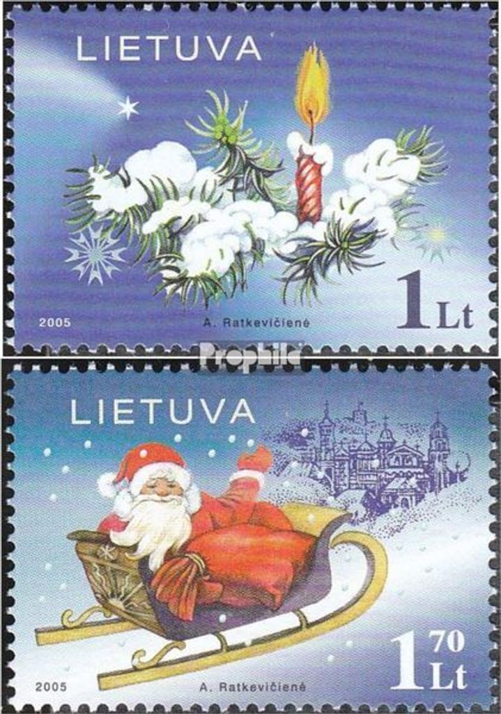 Briefmarken Litauen 2005 Mi 891-892 (kompl.Ausg.) postfrisch Weihnachten