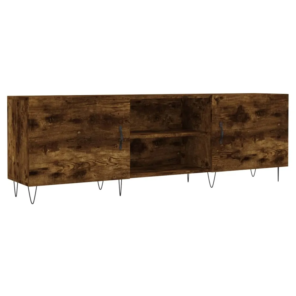 Mobile TV Rovere Fumé 150x30x50 cm | Porta TV Moderno in Legno