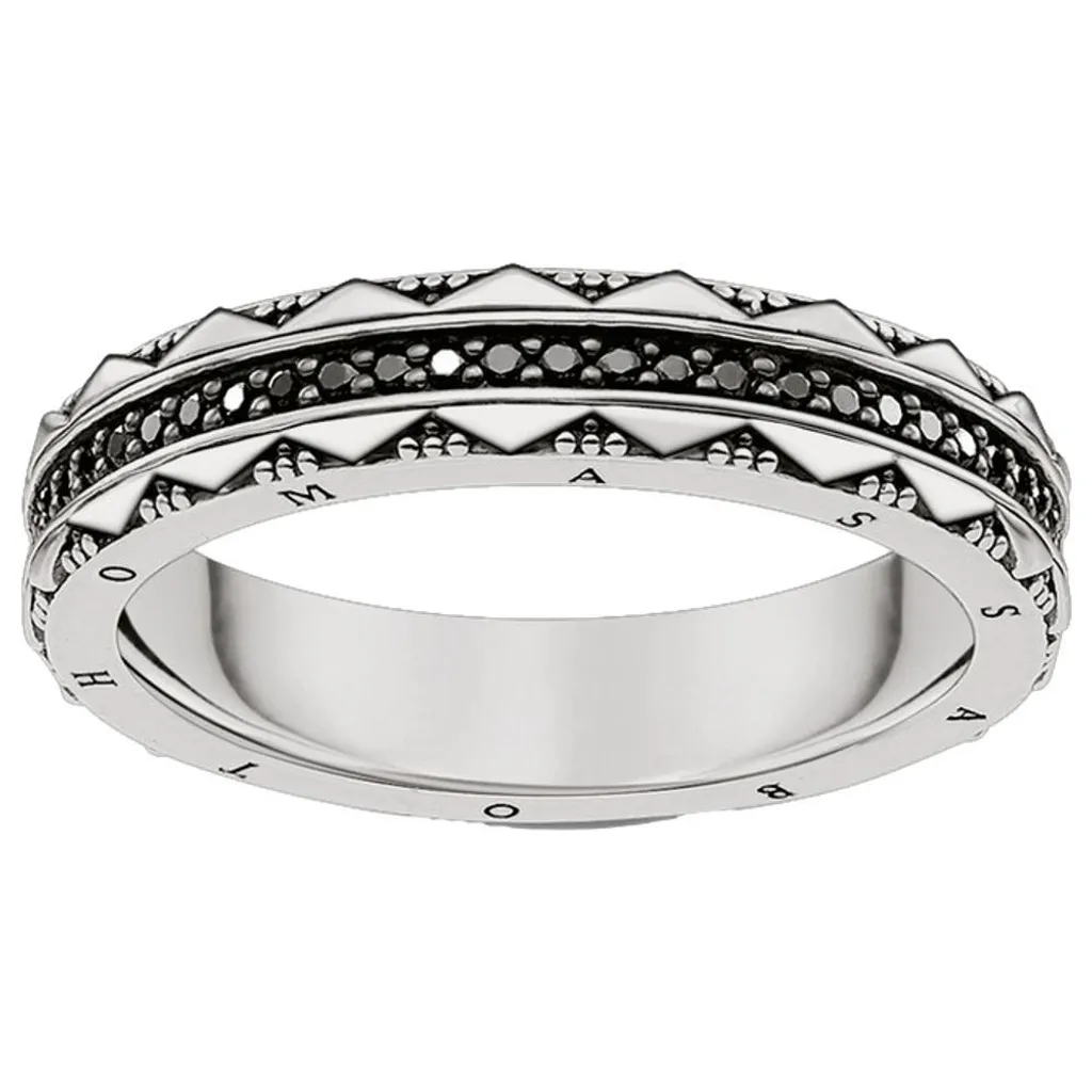 Bague Identitaire Homme Style Égypte Antique Argent Noir Taille 64