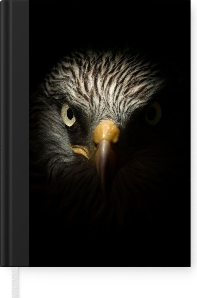 MuchoWow Notizbuch Tagebuch Haushaltsbuch Notebook A5 Vogel - Adler - Raubvögel - Auge - Schnabel - Licht - Notizblock - Notizheft - Notebook - ...