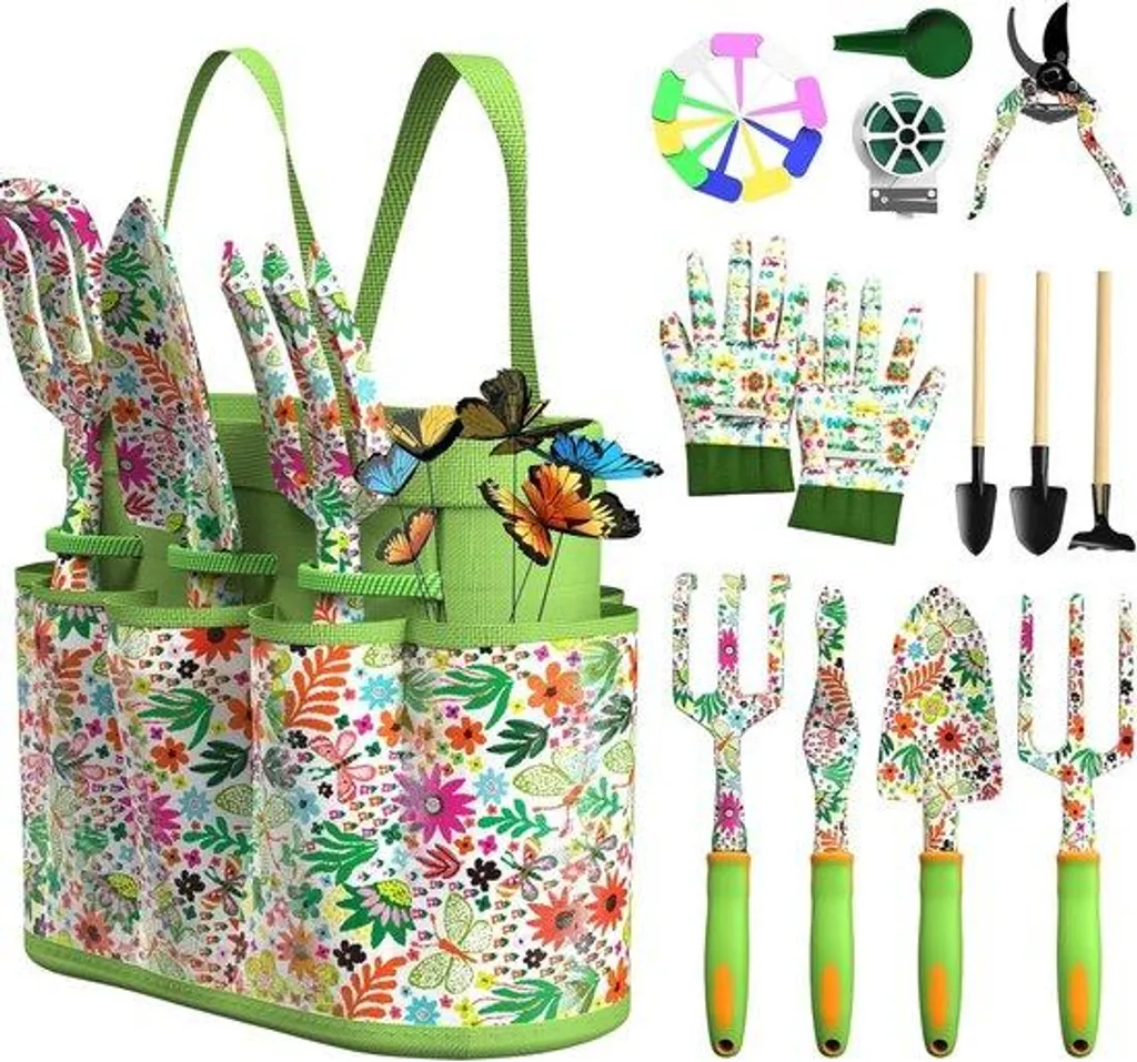 Kit de jardinage pour entretien de balcon et jardin, 27 outils mixtes