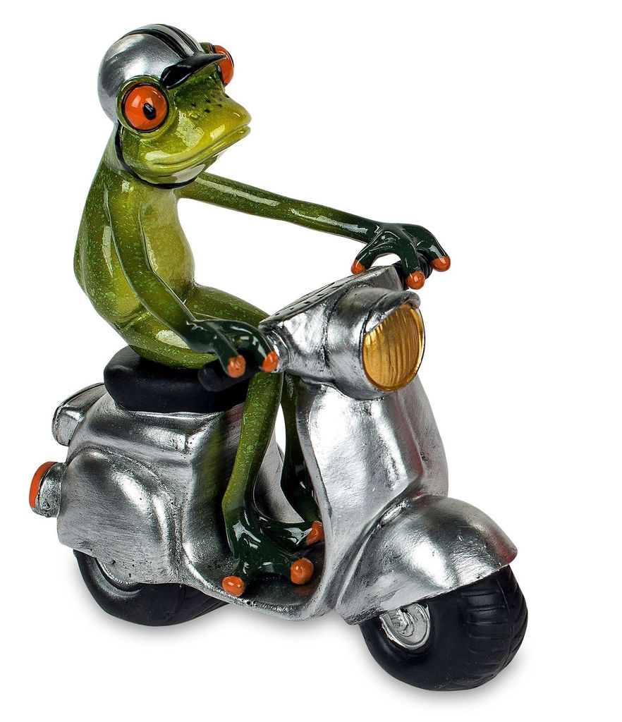 Formano Deko Figur Frosch auf Traktor grün 16cm 