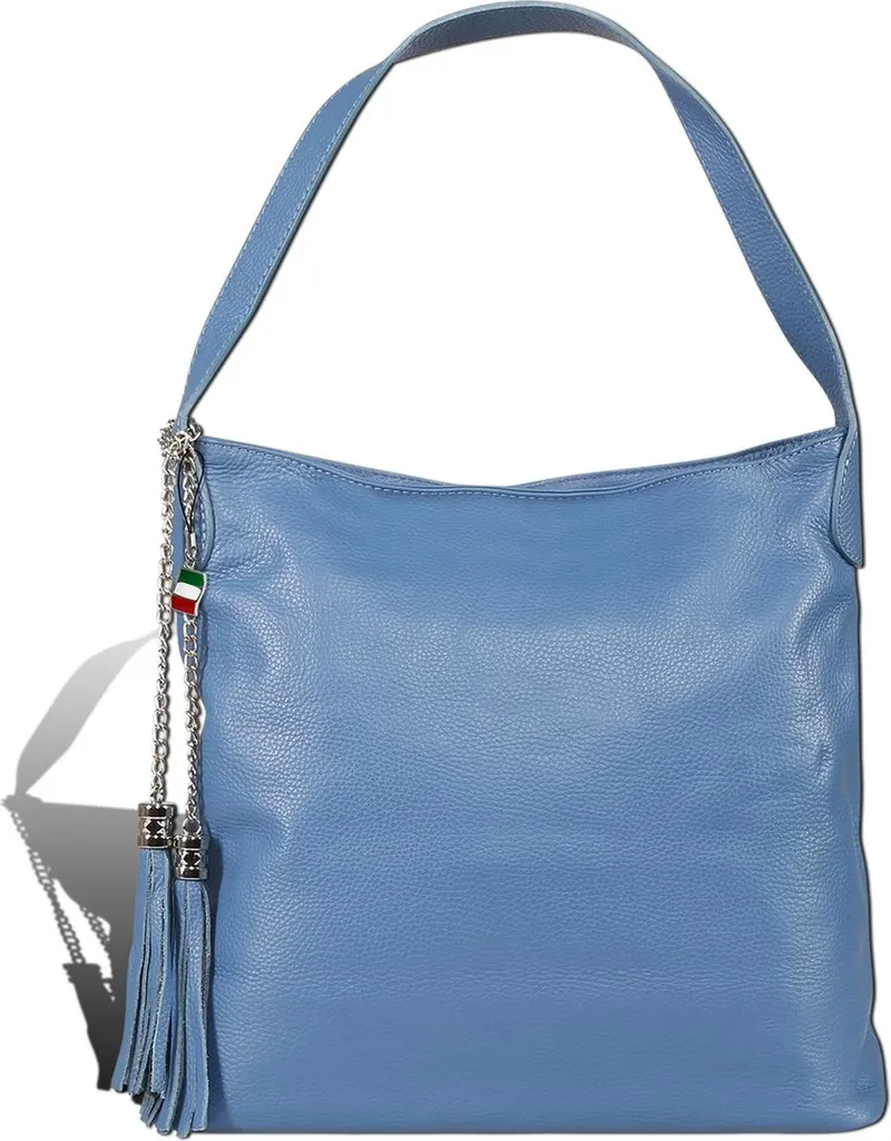 Florence Sac à bandoulière Hobo en cuir bleu jean D2OTF180M6 pour femme