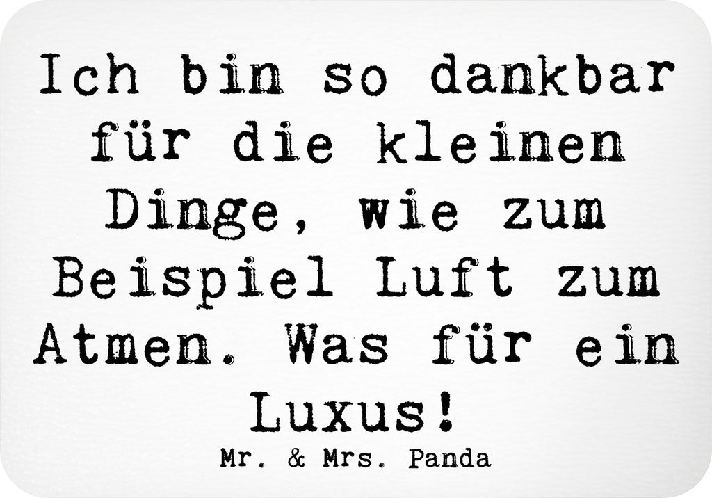 Mr. & Mrs. Panda magnet Spruch Dankbarkeit für kleine Dinge - Weiß - Geschenk, Stimmungen, zettelhalter, Zitat, Besinnung, Gefühle, memomagnet, ...