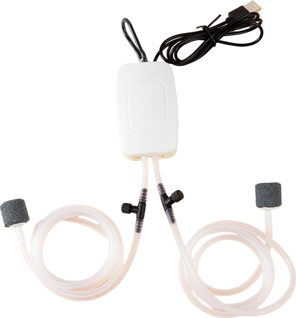 Mini-Aquarium-Luftpumpe, leise, energieeffizient, Aquarium-Zubehör, kompakte, tragbare Sauerstoffpumpe mit USB-Aufladung für die Sauerstoffversor...