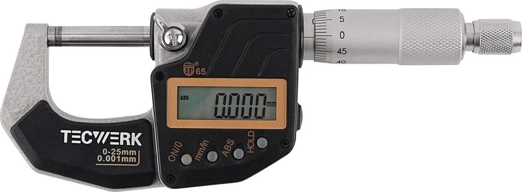 Tecwerk Bügelmessschraube DIN 863/1 IP65 digital - 1 Stk.