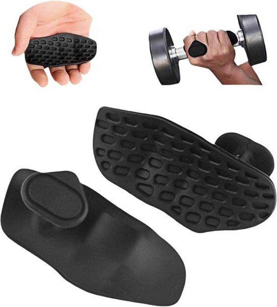 Silikonische Fitness-Griffe - Anti-Rutsch Trainingshandschuhe für Männer und Frauen - Palmbeschutz für Hanteln und Fitness-2er Set
