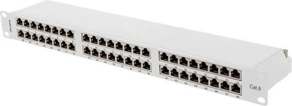 Lanberg PPS6-1048-S 48 Porte Cat6 FTP | Pannello Patch Rack 19 Pollici