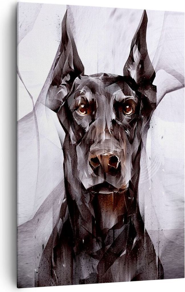 Bild auf Leinwand - Leinwandbild - Einteilig - Hund Abstraktion - 80x120cm - Wand Bild - Wanddeko - Wandbilder - Leinwanddruck - Wanddekoration - L...