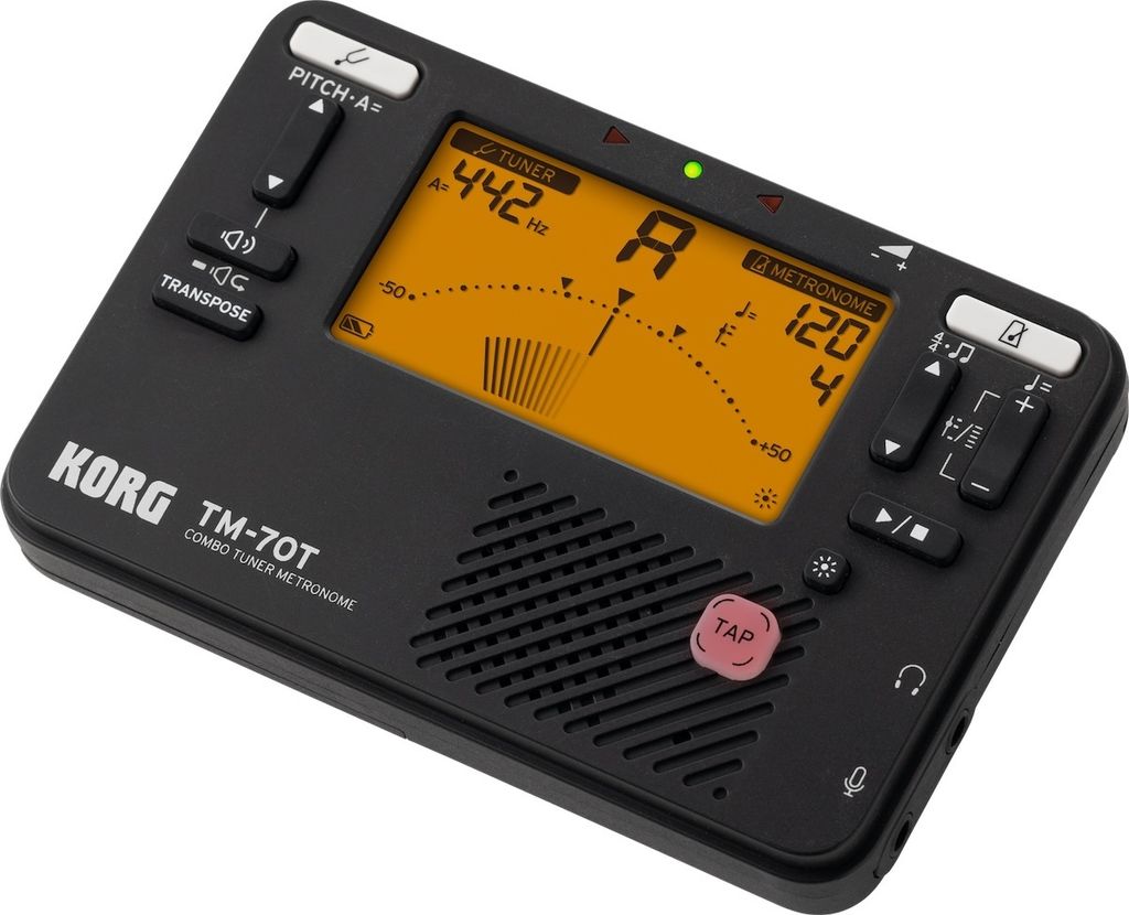 KORG TM-70T Tuner Metronom Schwarz für Blas- und Produktbild 